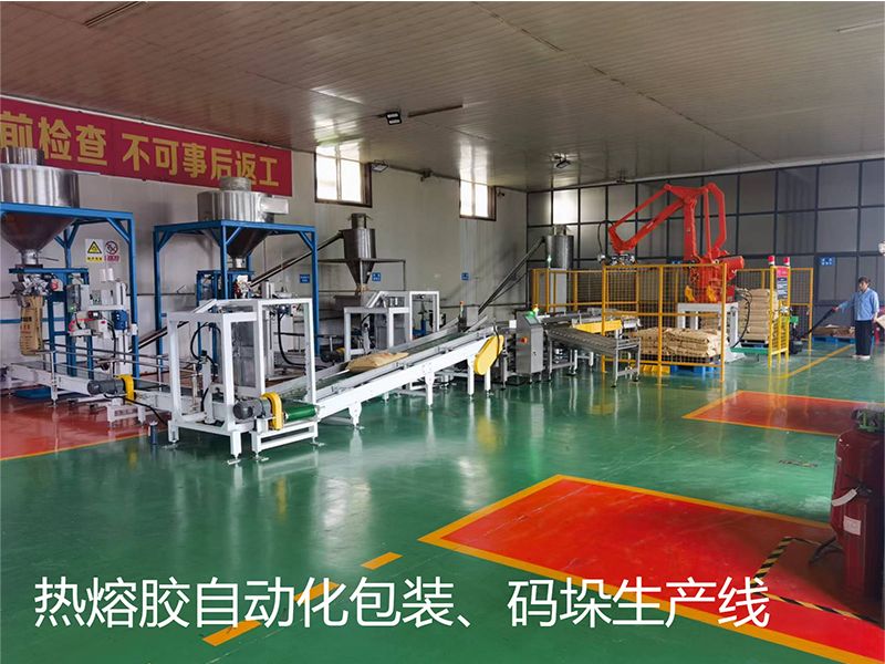 熱熔膠自動化包裝、碼垛生產(chǎn)線